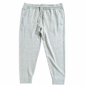 Vince Women XL Cashmere Wool Pull On Gray Track Jogger Drawstring Pants